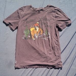 Rodeo Qunicy Western Horse Jesus Take the Reins Oversized Tee Shirt